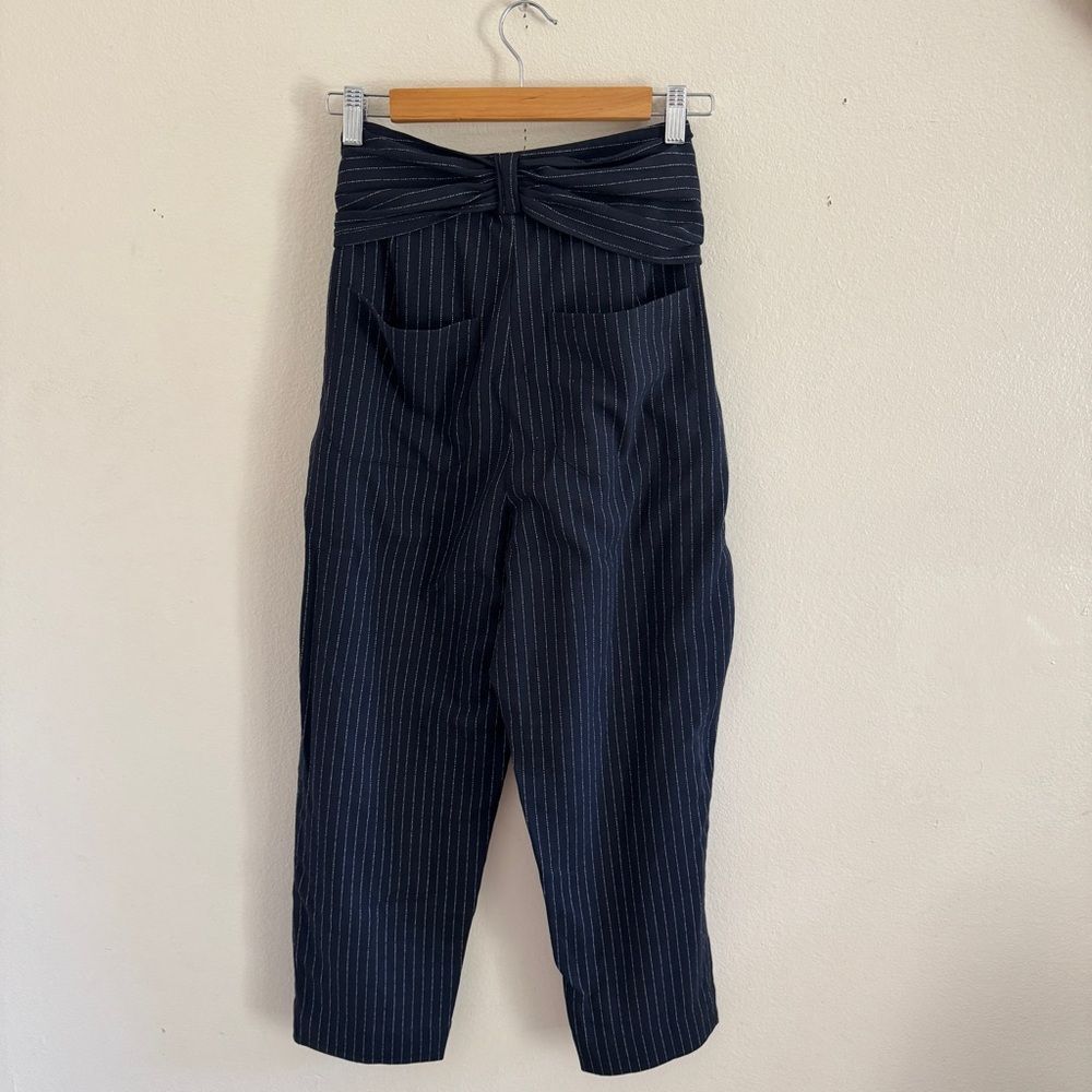 Anthropologie Marin Pinstripe High Waist Tapered Pants 10 - Picture 6 of 10